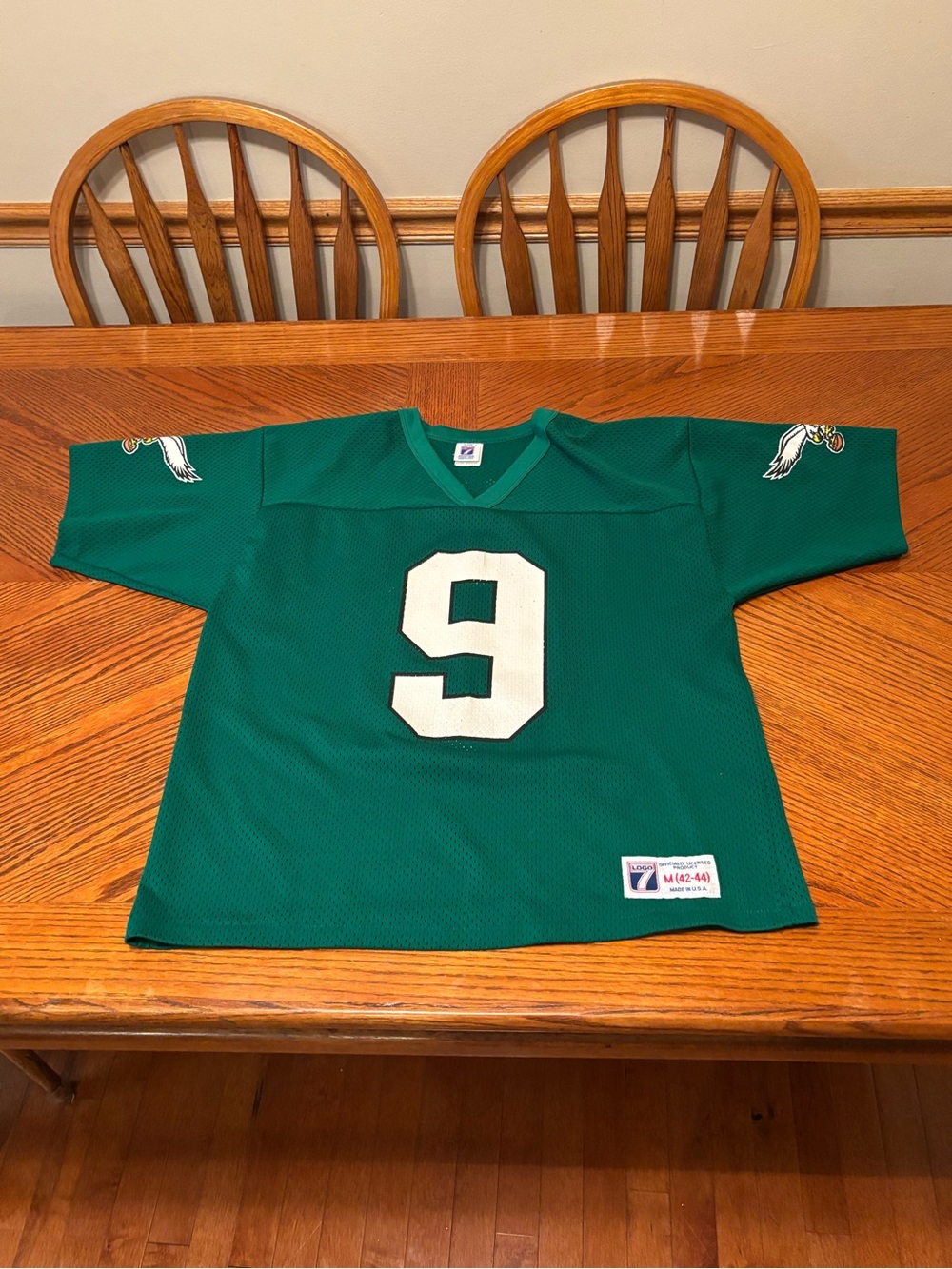 Vintage 90s Logo 7 NFL Philadelphia Eagles Jim McMahon Kelly Green Jersey Mens M